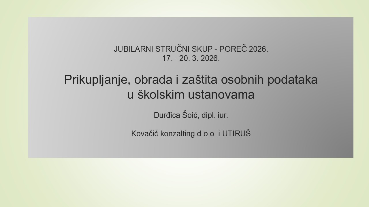ĐURĐICA ŠOIĆ - Zaštita osobnih podataka