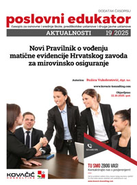 Dodatak časopisu broj 19/2025 - Novi Pravilnik o vođenju  matične evidencije Hrvatskog zavoda  za mirovinsko osiguranje