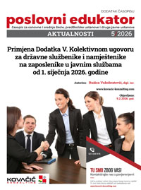 Dodatak časopisu broj 5/2026 - Primjena Dodatka V. Kolektivnom ugovoru  za državne službenike i namještenike  na zaposlenike u javnim službama  od 1. siječnja 2026. godine