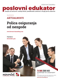 Dodatak časopisu broj 09/2023 - Polica osiguranja od nezgode